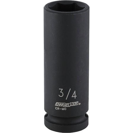 Channellock 1/2 In. Drive 3/4 In. 6-Point Deep Standard Impact Socket 313319